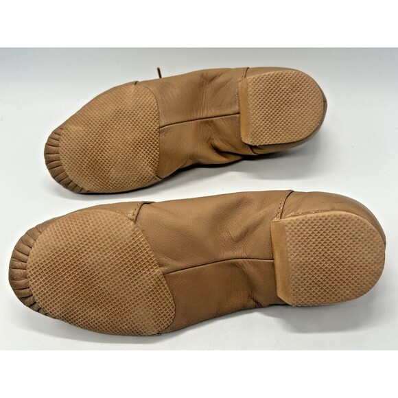 BLOCH Tan / Caramel Lace-Up Jazz Soft Dance Shoes - Girls Sz 13.5 - Picture 4 of 7